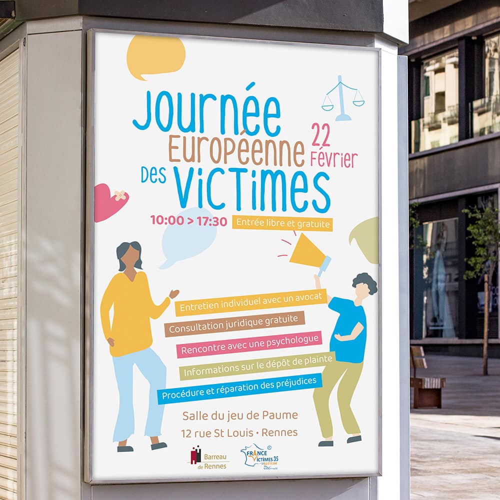 Affiche journée européenne des victimes Rennes