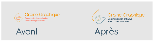 avant / après logo graine graphique